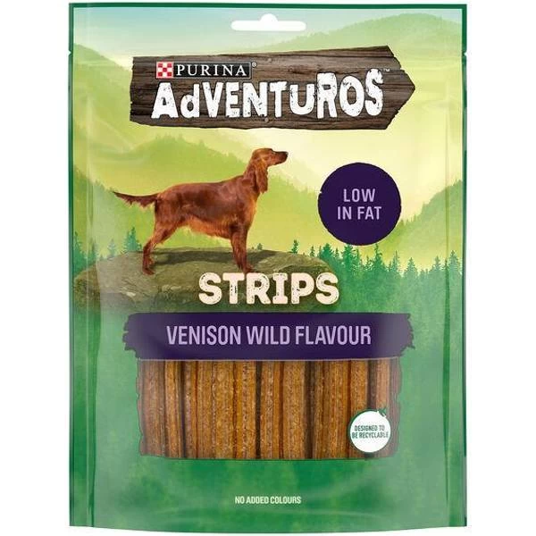 Purina Adventuros Strips Venison Dog Treats 0.1kg - Image 2
