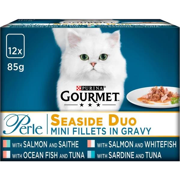 Purina Gourmet Perle Seaside Duo Mini Fillets In Gravy 12x85g
