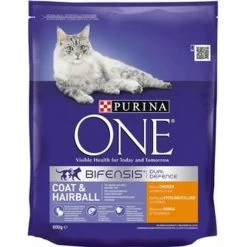 Purina One Coat And Hairball Cat Food Chicken 0.8kg